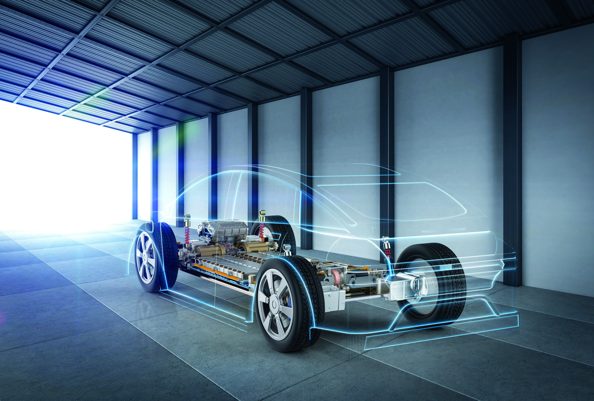 A digital blueprint of car